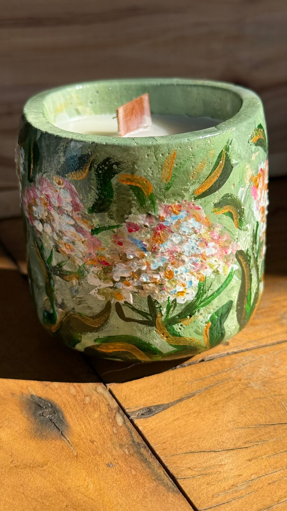 Vela Copo pintada à mão