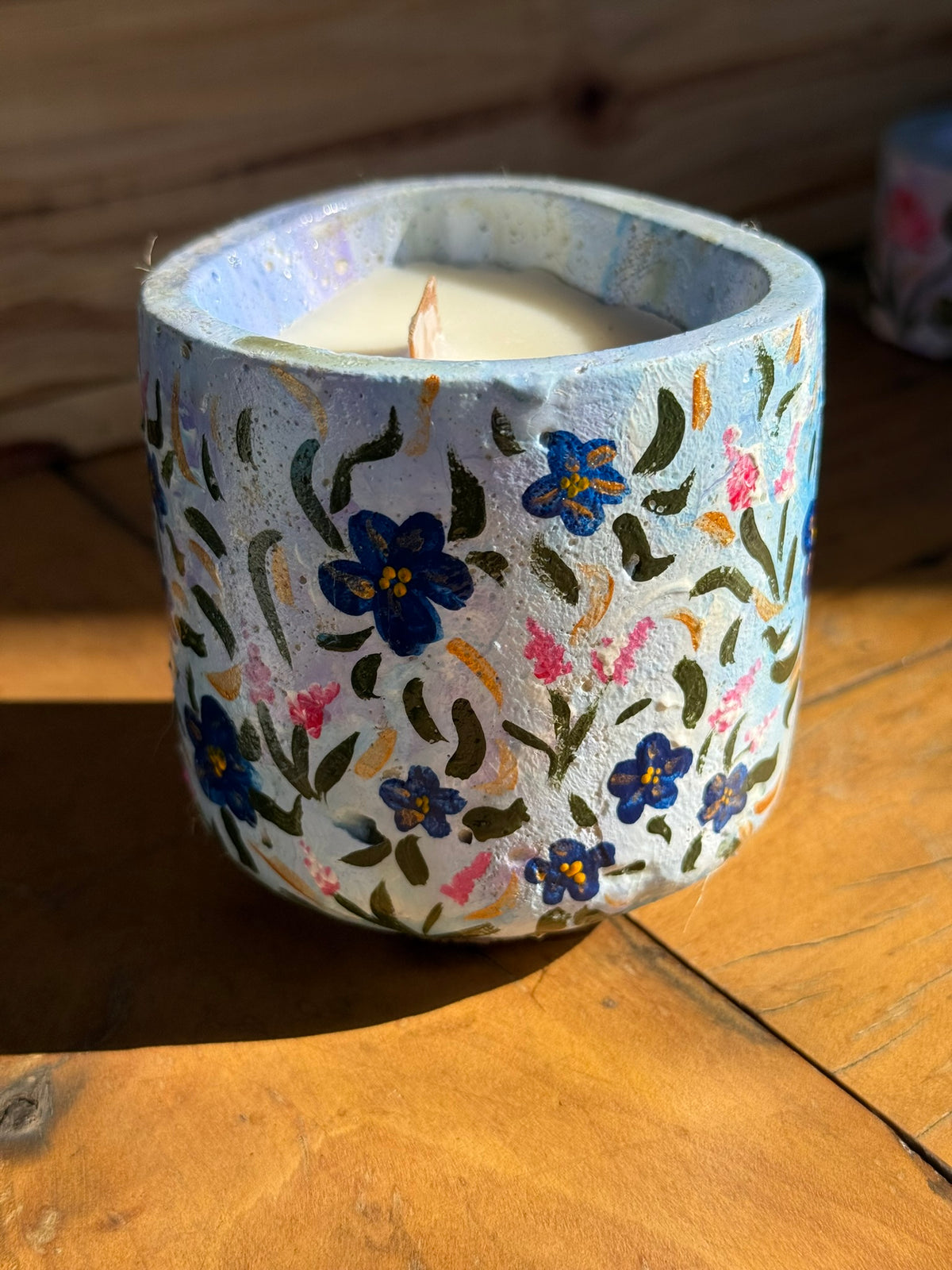 Vela Copo pintada à mão