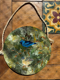 Mata mineira (Saí de pernas pretas) - Pintura em madeira