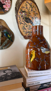 Vaso Asas Mineiras- Pintura em Madeira