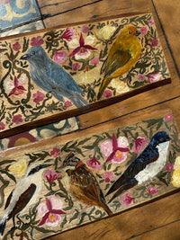 Aves do Cotidiano- pintura em madeira