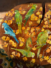 Risada brasileira (Periquetão) - Pintura em Madeira