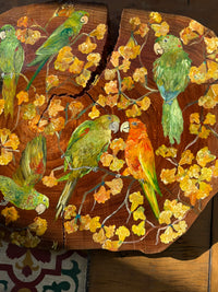 Risada brasileira (Periquetão) - Pintura em Madeira