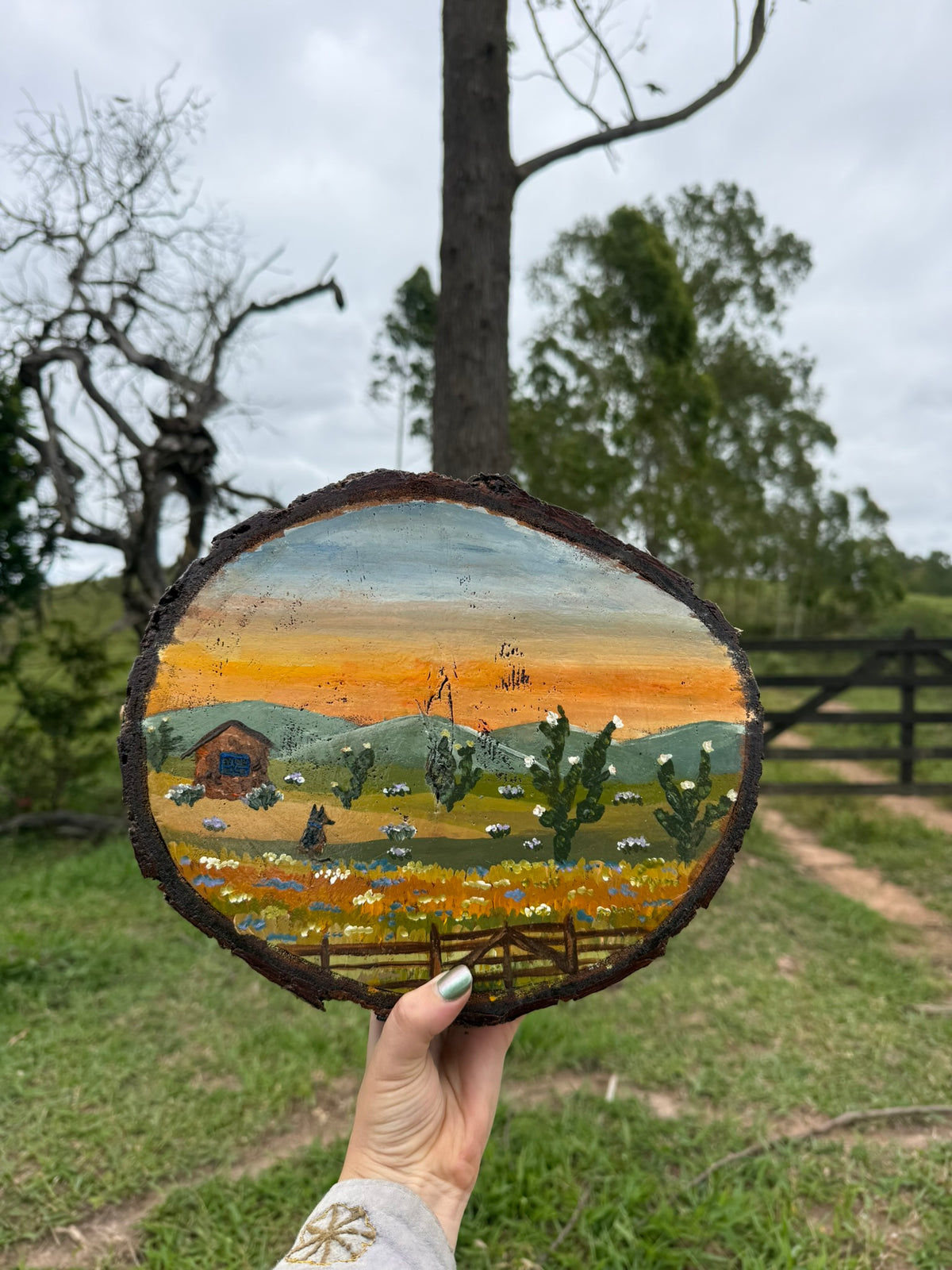 Pintura na Madeira - Sítio do Lobo Solitário