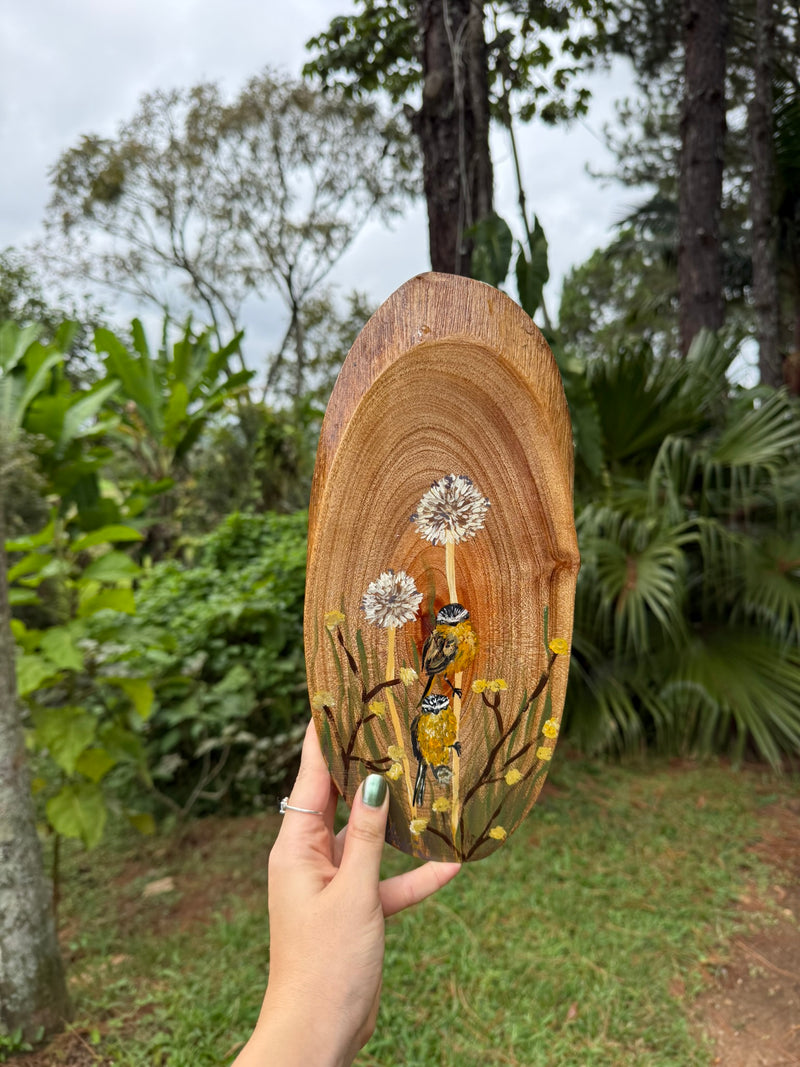 Pintura na Madeira- Papa Moscas do Campo