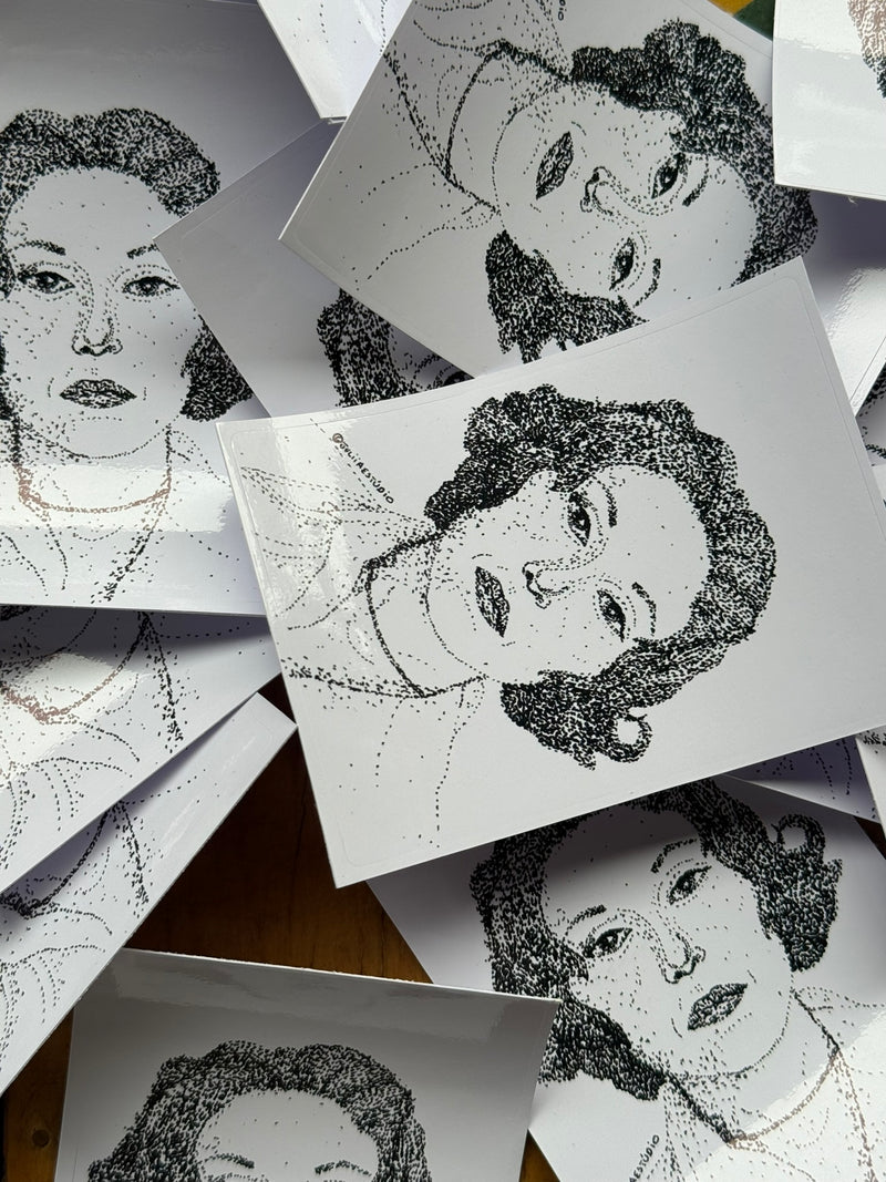 Adesivo Clarice Lispector Pontilhismo