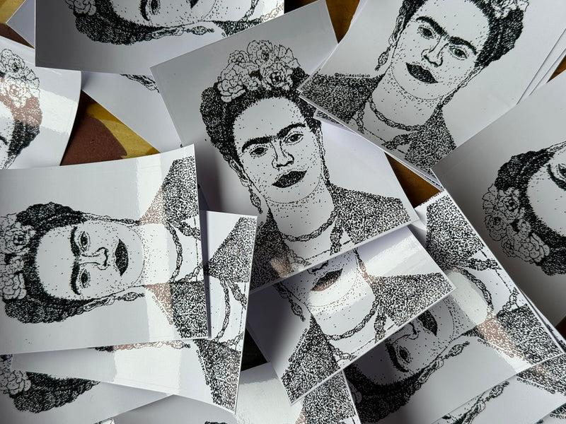Adesivo Frida Kahlo Pontilhismo
